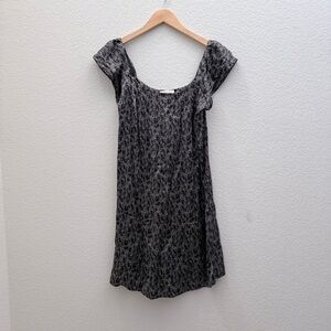 Vintage Vanessa Bruno Black and Cream Silk Mini Dress